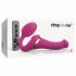 Strap-on-me S - piestiprināms gaisa viļņu vibrators - mazs (rozā) 