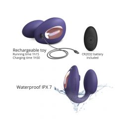   Love to Love Wonderlover - klitoru stimulatora G-punkta vibrators (violeta)