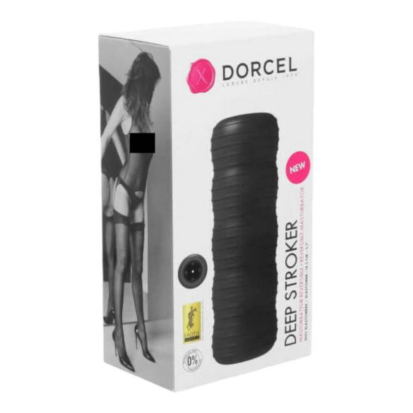 Dorcel Deep Stroker - vīriešu masturbators (melns) 