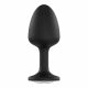 Dorcel Geisha Plug Diamond M - balto akmeni anālās dildo (melns) 