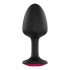 Dorcel Geisha Plug Ruby M - rozā akmens anālā dildo (melns) 