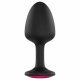 Dorcel Geisha Plug Ruby M - rozā akmens anālā dildo (melns) 