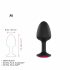 Dorcel Geisha Plug Ruby M - rozā akmens anālā dildo (melns) 