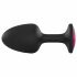 Dorcel Geisha Plug Ruby M - rozā akmens anālā dildo (melns) 