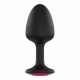 Dorcel Geisha Plug Ruby L - rozā dārgakmens anālais dildo (melns) 