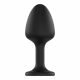 Dorcel Geisha Plug Diamond XL - anal plug ar briljantu (melns) 