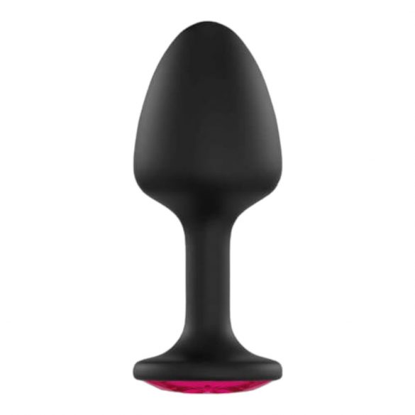 Dorcel Geisha Plug Ruby XL - rozā akmens anālā dildo (melns) 