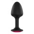 Dorcel Geisha Plug Ruby XL - rozā akmens anālā dildo (melns) 