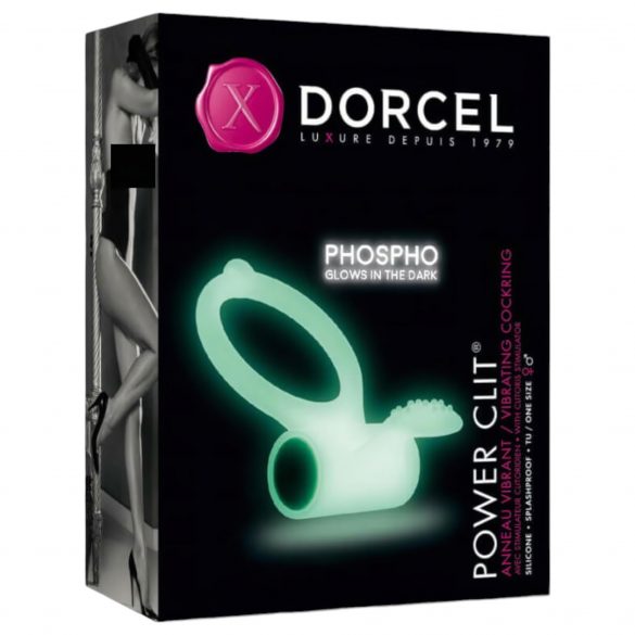 Dorcel - fosforescējošs vibrējošs dzimumlocekļa gredzens (balts) 