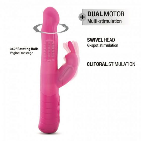 Dorcel Baby Rabbit 2.0 – uzlādējams vibrators ar klitora stimulēšanas rokturi (rozā)