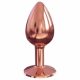 Dorcel Diamond Plug S - alumīnija anālais dildo - mazs (rozā zelts) 