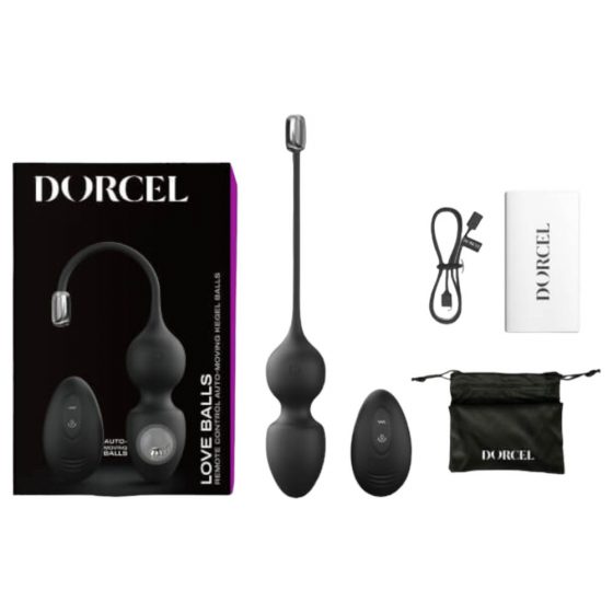 Dorcel Love Balls - akumulatora, radios magnētiskās geišu bumbiņas duets (melns)
