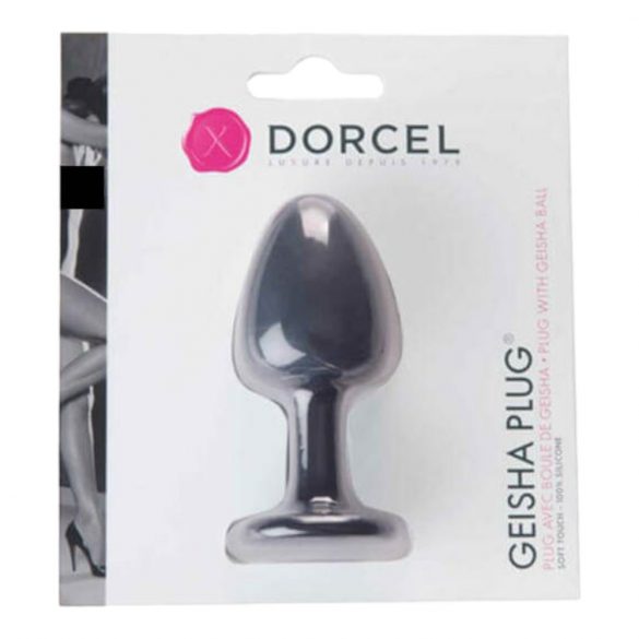 Dorcel Geisha Plug M - lodīšu anālais dildo (melns) 