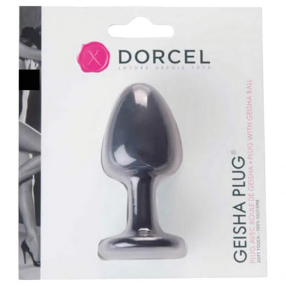 Dorcel Geisha Plug M - lodīšu anālais dildo (melns) 