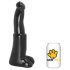 AnimHole Bulls - buļļa dzimumlocekļa dildo - 25 cm (melns) 