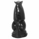 AnimHole Vilks - vilka Fallusa Dildo - 21cm (melns) 