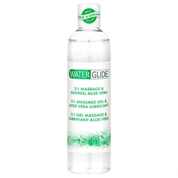 Waterglide 2in1 - ūdens bāzes lubrikants un masāžas gels ar alveju (300ml) 