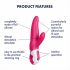 Satisfyer Mr. Rabbit - ūdensizturīgs, uzlādējams klitora vibrators (rozā) 