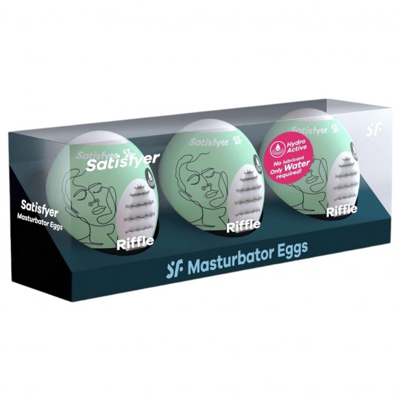 Satisfyer Egg Riffle - masturbācijas olu komplekts (3 gab.)