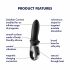 Satisfyer Hot Passion - gudrais sildošais anālais vibrators (melns)