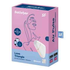   Satisfyer Love Triangle - gudrs gaisa viļņu klitora stimulators (balts)