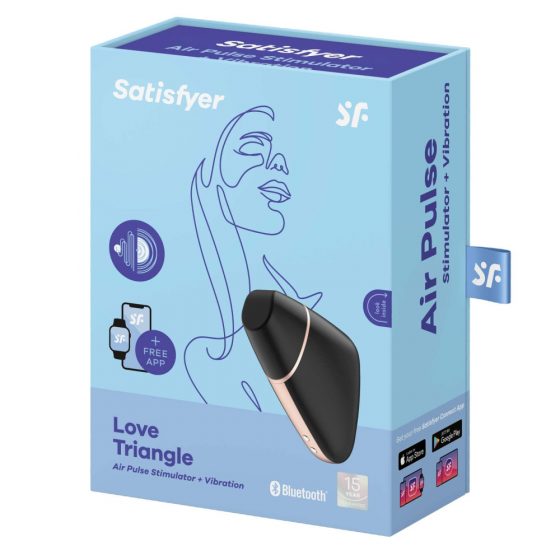 Satisfyer Love Triangle - gudrs gaisa viļņu klitora stimulators (melns)