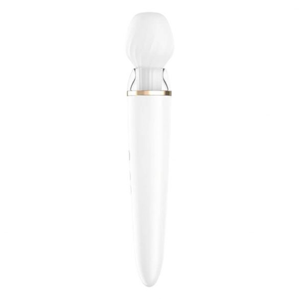 Satisfyer Double Wand-er - viedais masāžas vibrators (balts) 