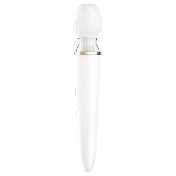 Satisfyer Double Wand-er - viedais masāžas vibrators (balts) 