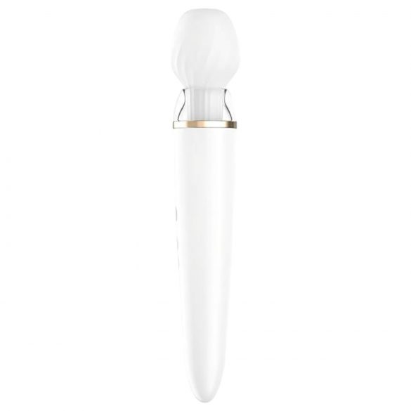 Satisfyer Double Wand-er - gudrais masāžas vibrators (balts)