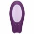 Satisfyer Double Joy - inteliģents, akumulatora, ūdensizturīgs pāru vibrators (violets) 