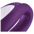 Satisfyer Double Joy - inteliģents, akumulatora, ūdensizturīgs pāru vibrators (violets) 