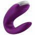 Satisfyer Double Fun - gudrais, ūdensizturīgs, radios pāru vibrators (violets) 