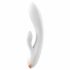 Satisfyer Double Flex - inteliģento, dubultais klitora vibrators (balts) 