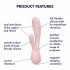 Satisfyer Mono Flex - inteliģents ūdensizturīgs vibrators (gaiši rozā) 