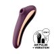 Satisfyer Dual Kiss - 2in1, uzlādējams vaginālais un klitora vibrators (violets) 