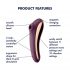 Satisfyer Dual Kiss - 2in1, uzlādējams vaginālais un klitora vibrators (violets) 