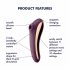 Satisfyer Dual Kiss - 2in1, uzlādējams vaginālais un klitora vibrators (violets) 