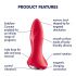 Satisfyer Rotator Plug 1 - uzlādējams, pērlveida anālais vibrators (sarkans) 