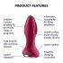 Satisfyer Rotator Plug 2 - akumulators, lodīšu anālais vibrators (fusija) 