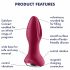 Satisfyer Rotator Plug 2 - akumulators, lodīšu anālais vibrators (fusija) 