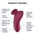 Satisfyer Sexy Secret - gudrais ūdensnecaurlaidīgais biksīšu vibrators (bordo)