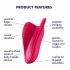 Satisfyer High Fly - uzlādējams, ūdensizturīgs klitora vibrators (magenta) 