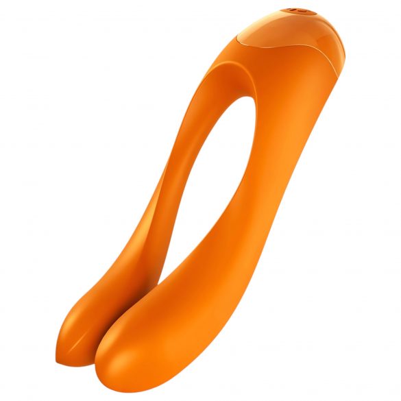 Satisfyer Candy Cane - uzlādējams, ūdensizturīgs divzaru vibrators (oranžs) 