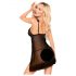 Penthouse After Sunset - caurspīdīga babydoll un stringi (melni)  - L/XL