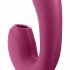 Satisfyer Sunray - uzlādējams, gaisa viļņu 2in1 vibrators (sarkans) 