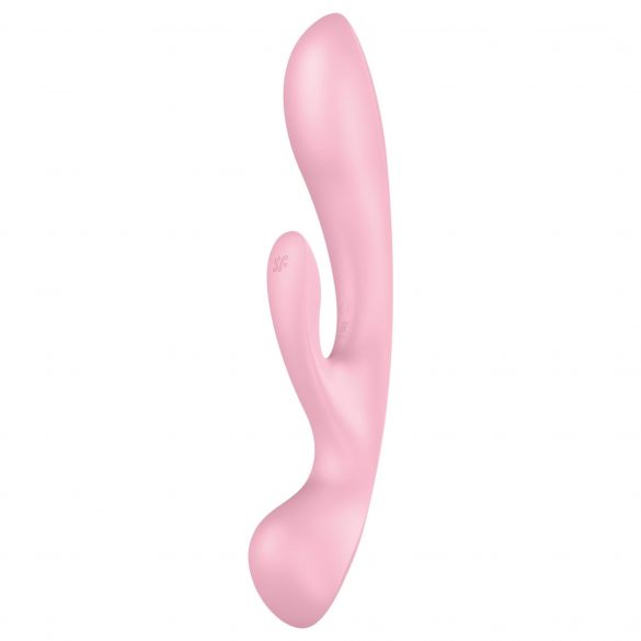 Satisfyer Triple Oh - uzlādējams, klitora stiprinātājs (rozā) 