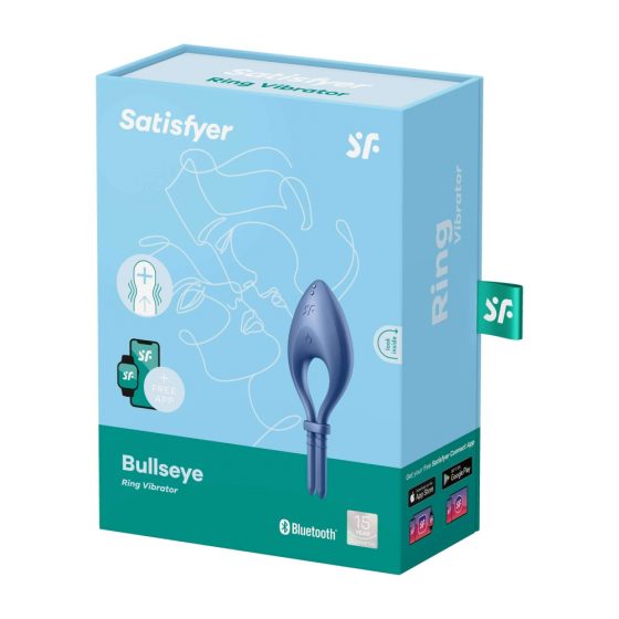 Satisfyer Bullseye - akumulatora, vieds vibrācijas dzimumlocekļa gredzens (karaliski zils)