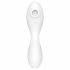 Satisfyer Curvy Trinity 5+ - gudrais gaisa viļņu 2in1 vibrators (balts) 