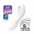 Satisfyer Curvy Trinity 5+ - gudrais gaisa viļņu 2in1 vibrators (balts) 