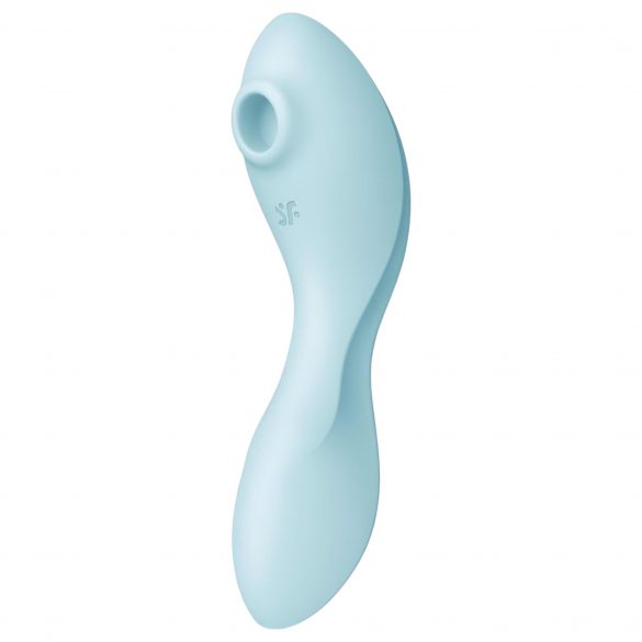 Satisfyer Curvy Trinity 5+ - vieds gudra divi-vienā gaisa-vibrators (zils) 